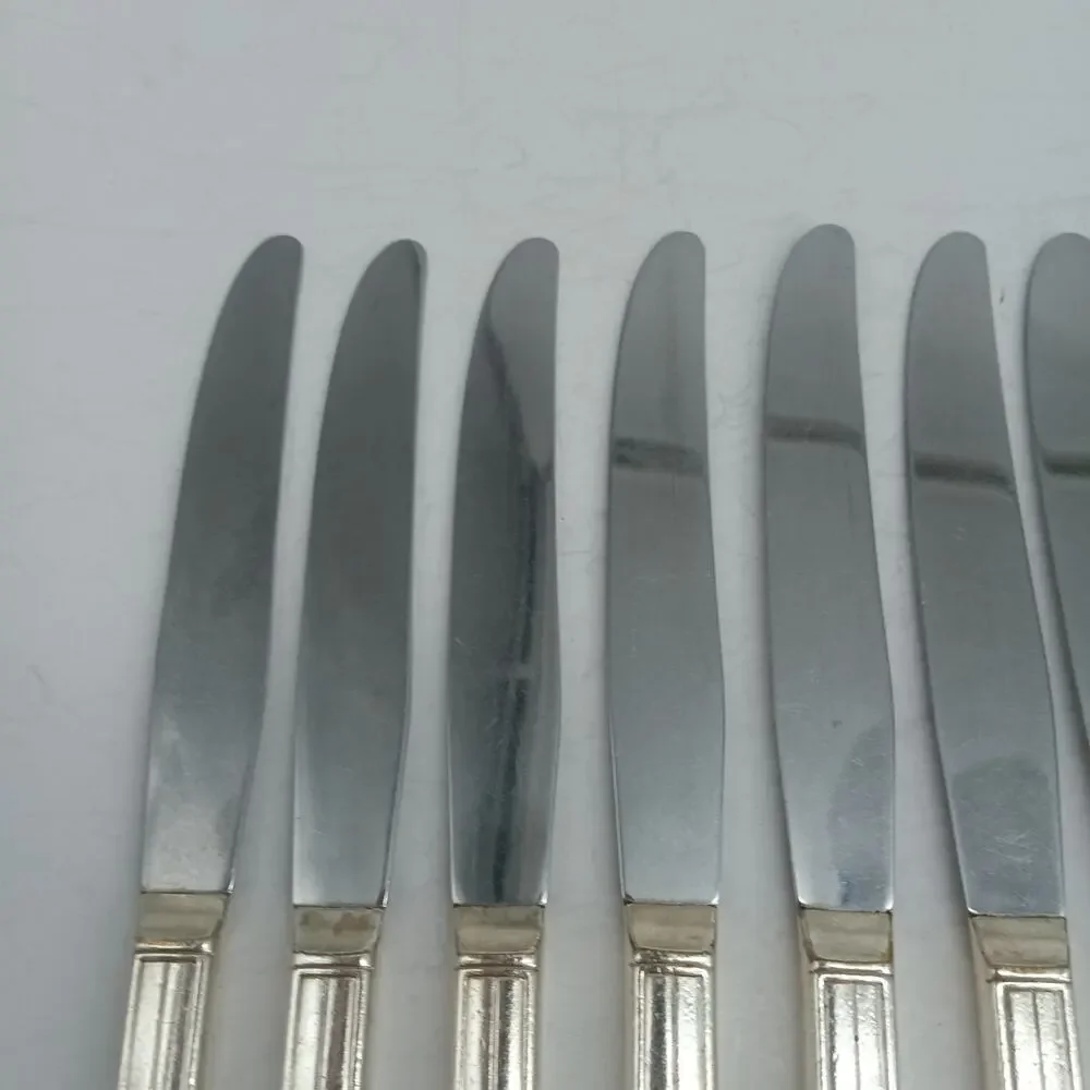 8X BK Wm Rogers 1937 Memory Hiawatha Butter Knives Silverplate Flatware